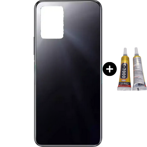 Vivo Y33S Uyumlu Arka Pil Kapağı Siyah + B7000
