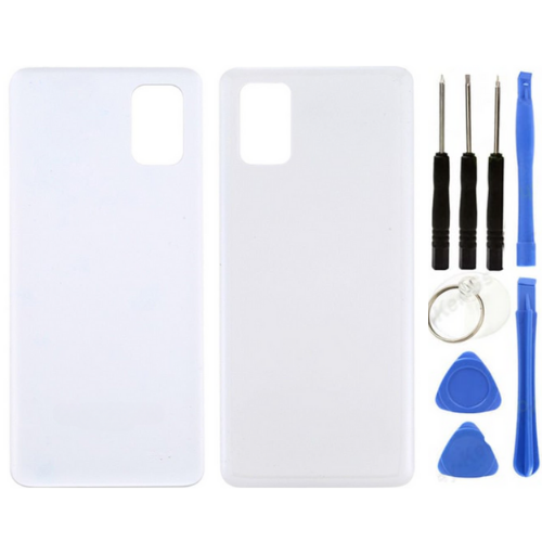 Samsung M51 SM-M515F Uyumlu Arka Pil Kapağı Beyaz + Tamir Seti