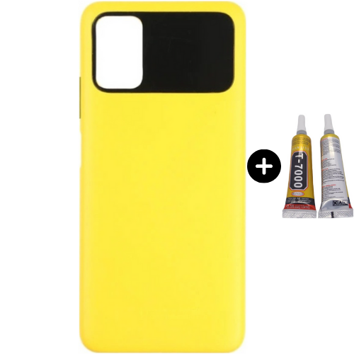 Xiaomi Poco Pocophone M3 Uyumlu Full Kasa Arka Pil Kapağı Sarı + B7000