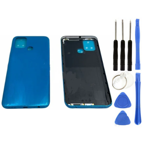 İnfinix Hot 10T Uyumlu Full Kasa Arka Kapak Mavi + Tamir Seti