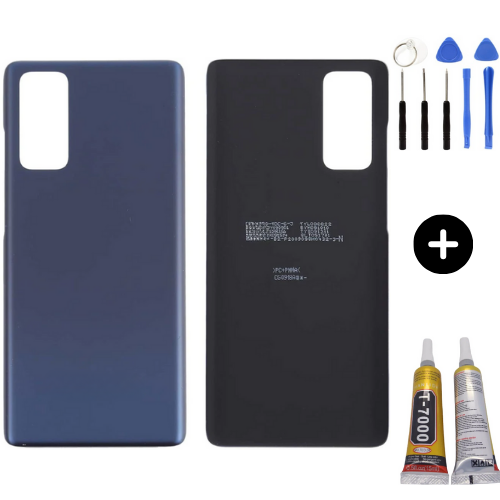 Samsung S20 FE SM-G780F Uyumlu Arka Pil Kapağı Siyah + Montaj Seti