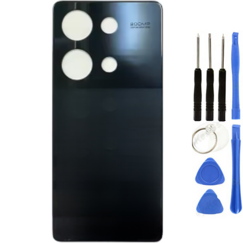 Redmi Note 13 Pro 4G Uyumlu Arka Pil Kapağı Siyah + Tamir Seti