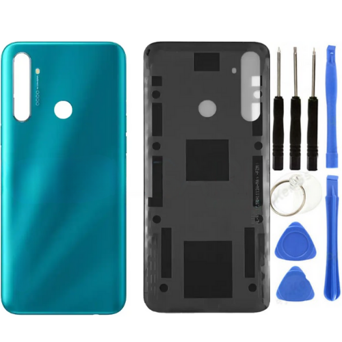Realme C5İ Uyumlu Arka Pil Kapağı Mavi + Tamir Seti