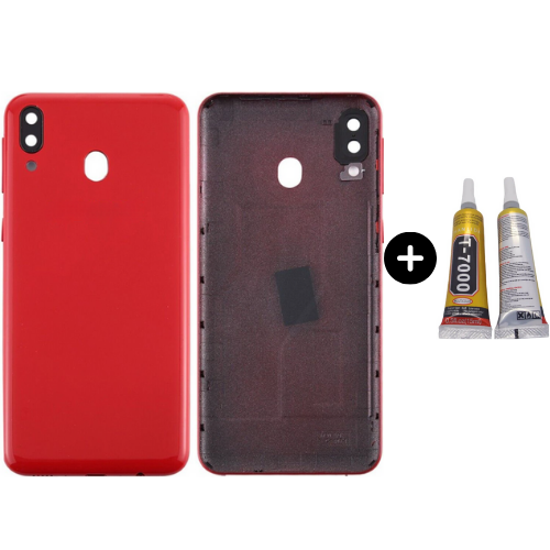 Samsung M20 SM-M205 Uyumlu Arka Pil Kapağı Kırmızı + B7000