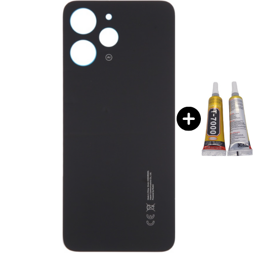 Redmi 12 Uyumlu Arka Pil Kapağı Siyah + B7000