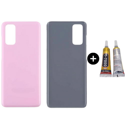 Samsung S20 SM-G981 Uyumlu Arka Pil Kapağı Pembe + B7000