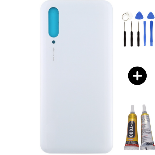 Xiaomi Mi 9 Lite Uyumlu Arka Pil Kapağı Beyaz + Montaj Seti