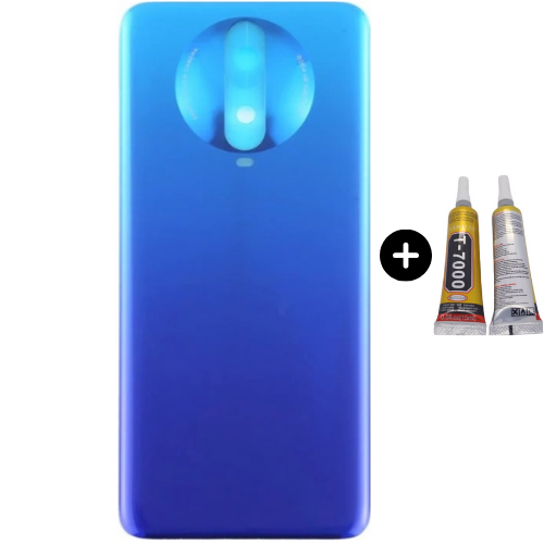 Redmi K30 Uyumlu Arka Pil Kapağı Mavi + B7000
