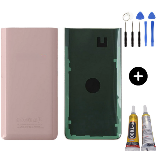 Samsung A80 SM-A805F Uyumlu Arka Pil Kapağı Gold + Montaj Seti