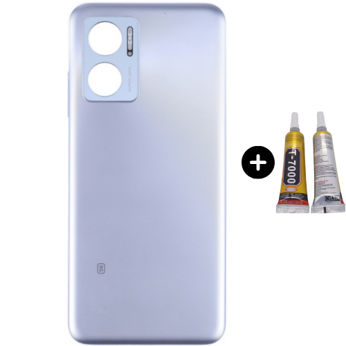 Redmi Note 11E Uyumlu Arka Pil Kapağı Gri + B7000