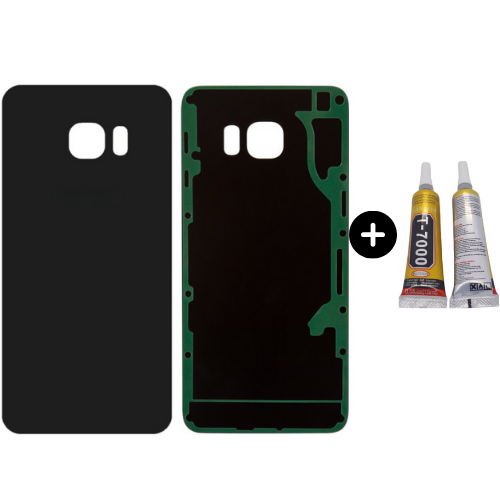 Samsung S6 Edge SM-G925 Uyumlu Arka Pil Kapağı Siyah + B7000