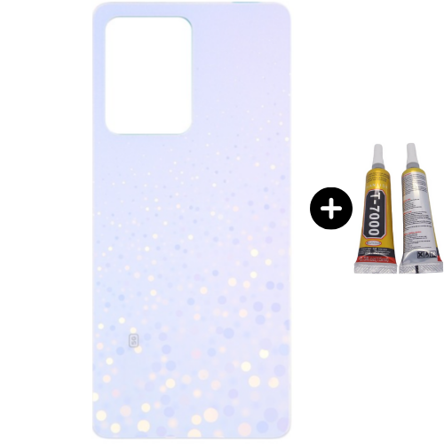 Redmi Note 12 Pro 5G Uyumlu Arka Pil Kapağı Beyaz + B7000