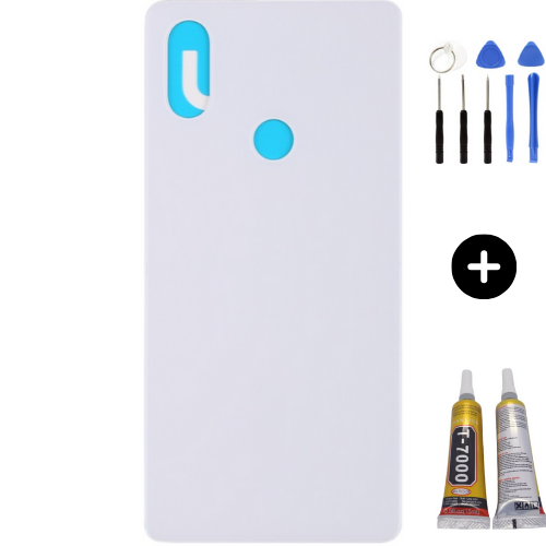 Xiaomi Mi 8 SE Uyumlu Arka Pil Kapağı Beyaz + Montaj Seti