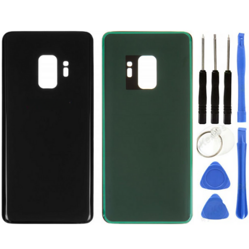 Samsung S9 SM-G960 Uyumlu Arka Pil Kapağı Siyah + Tamir Seti