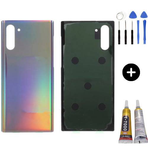 Samsung Galaxy Note 10 SM-N970 Uyumlu Arka Pil Kapağı Gri + Montaj Seti