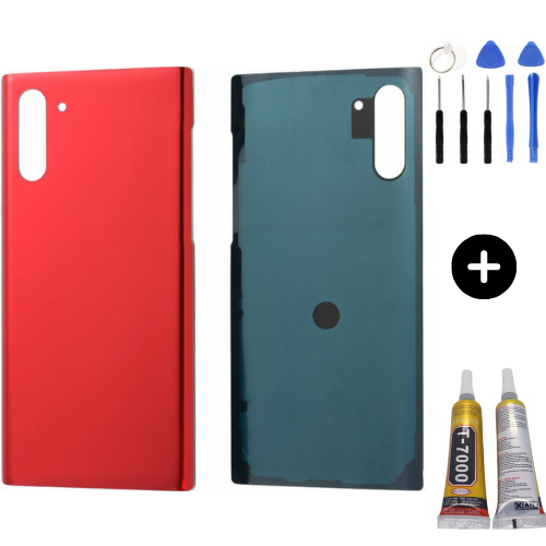 Samsung Galaxy Note 10 SM-N970 Uyumlu Arka Pil Kapağı Kırmızı + Montaj Seti