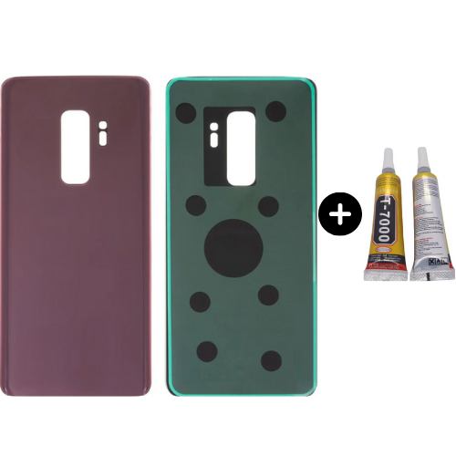 Samsung S9 Plus SM-G965 Uyumlu Arka Pil Kapağı Mor + B7000