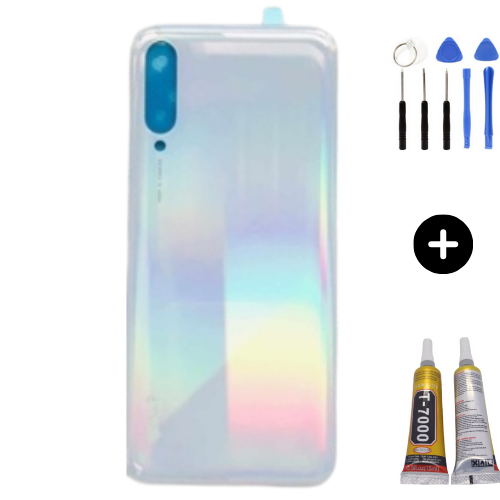 Xiaomi Mi A3 Uyumlu Arka Pil Kapağı Beyaz + Montaj Seti