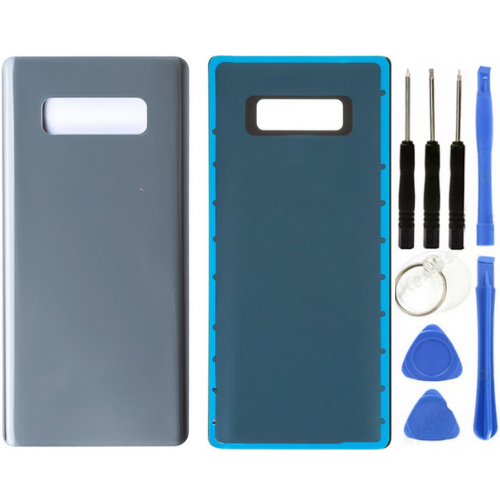 Samsung Galaxy Note 8 SM-N950F Uyumlu Arka Pil Kapağı Gri + Tamir Seti