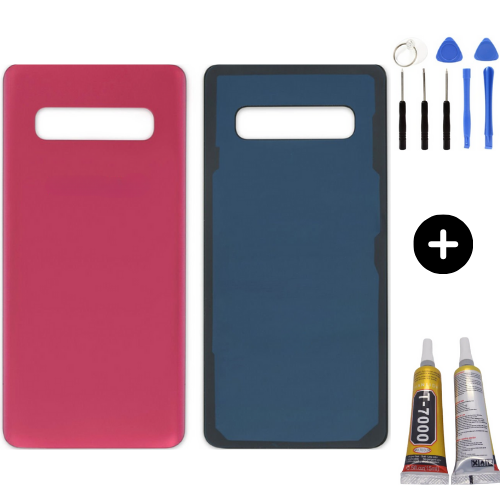 Samsung S10 SM-G973f Uyumlu Arka Pil Kapağı Mor + Montaj Seti