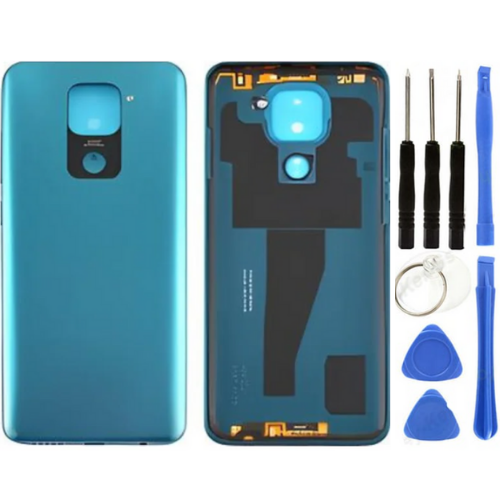 Redmi Note 9 Uyumlu Full Kasa Arka Pil Kapağı Yeşil + Tamir Seti
