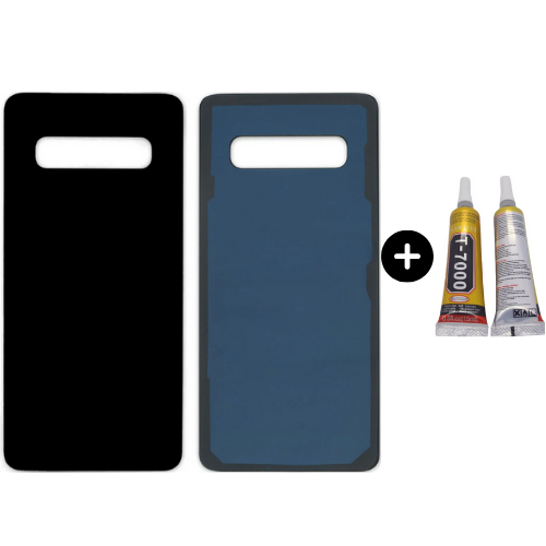 Samsung S10 E SM-G970F Uyumlu Arka Pil Kapağı Siyah + B7000