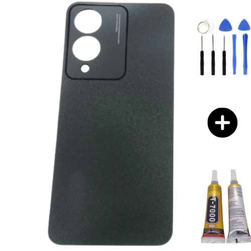 Vivo Y17S Uyumlu Arka Pil Kapağı Siyah + Montaj Seti