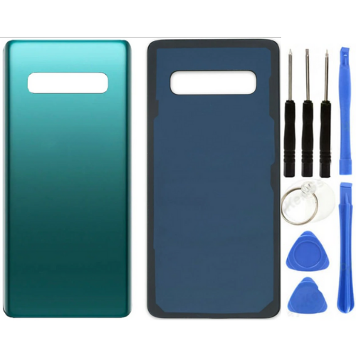 Samsung S10 Plus SM-G975F Uyumlu Arka Pil Kapağı Yeşil + Tamir Seti