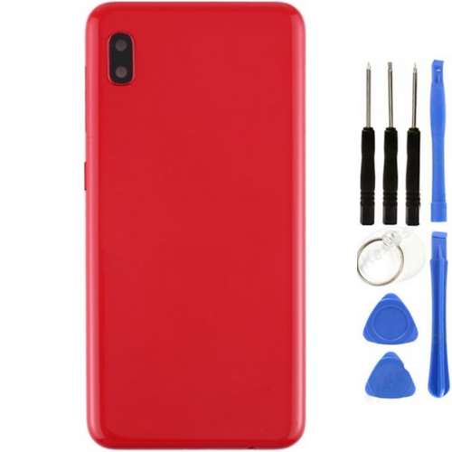 Samsung A10 SM-A105 Uyumlu Arka Pil Kapağı Krmızı + Tamir Seti
