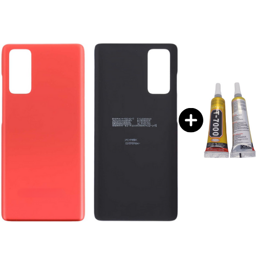 Samsung S20 FE SM-G780F Uyumlu Arka Pil Kapağı Kırmızı + B7000