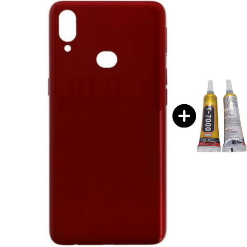 Samsung A10S SM-A107 Uyumlu Arka Pil Kapağı Kırmızı + B7000