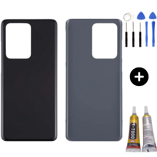 Samsung S20 SM-G981 Uyumlu Arka Pil Kapağı Siyah + Montaj Seti