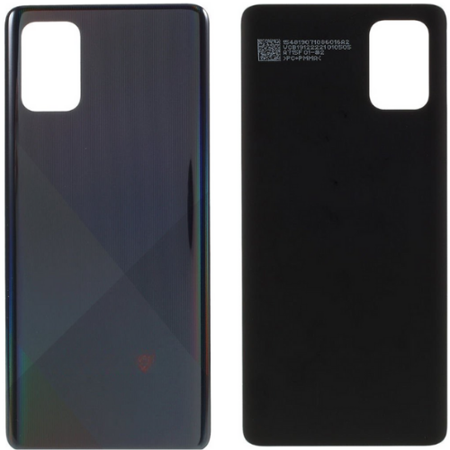 Samsung A71 SM-A715 Uyumlu Arka Pil Kapağı Siyah