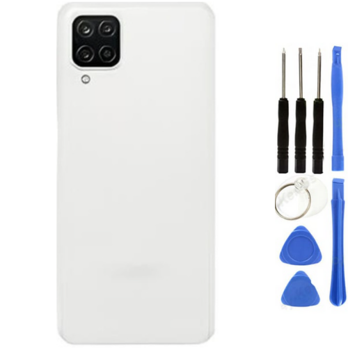 Samsung A12 SM-A215F Uyumlu Arka Pil Kapağı Beyaz + Tamir Seti