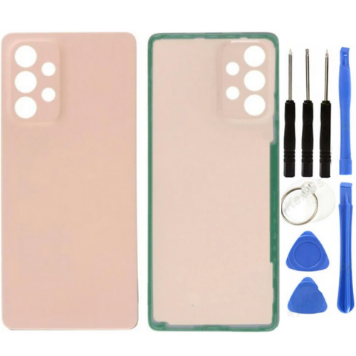 Samsung A53 5G SM-A536E Uyumlu Arka Pil Kapağı Pembe + Tamir Seti