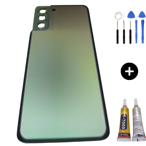 Samsung S21 Plus SM-G996 Uyumlu Arka Pil Kapağı Gri + Montaj Seti