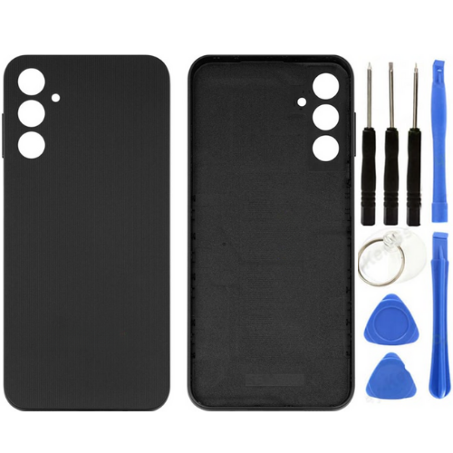 Samsung A14 SM-A145F Uyumlu Arka Pil Kapağı Siyah + Tamir Seti