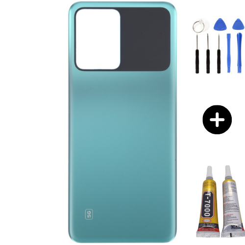 Xiaomi Poco Pocophone X5 Pro Uyumlu Arka Pil Kapağı Yeşil + Montaj Seti