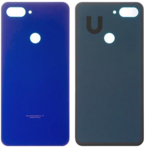Xiaomi Mi 8 Uyumlu Arka Pil Kapağı Mavi