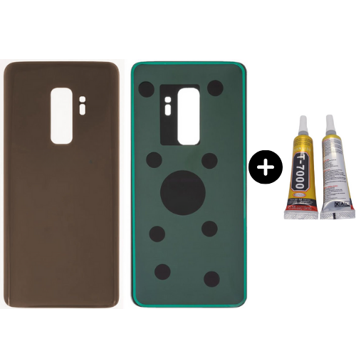 Samsung S9 Plus SM-G965 Uyumlu Arka Pil Kapağı Gold + B7000