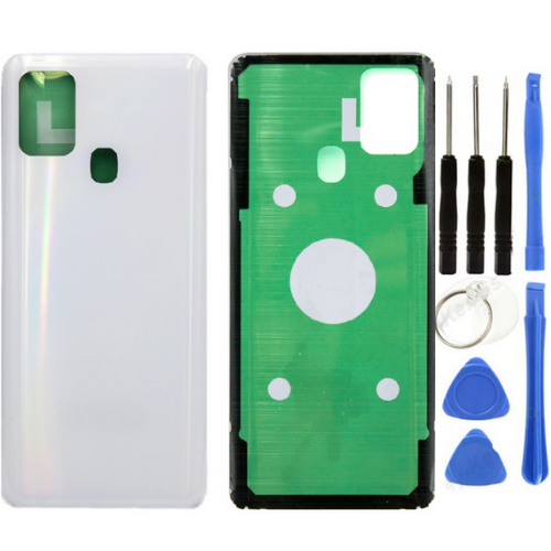 Samsung A21S SM-A217 Uyumlu Arka Pil Kapağı Beyaz + Tamir Seti