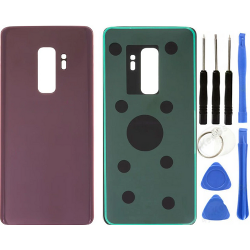 Samsung S9 Plus SM-G965 Uyumlu Arka Pil Kapağı Mor + Tamir Seti
