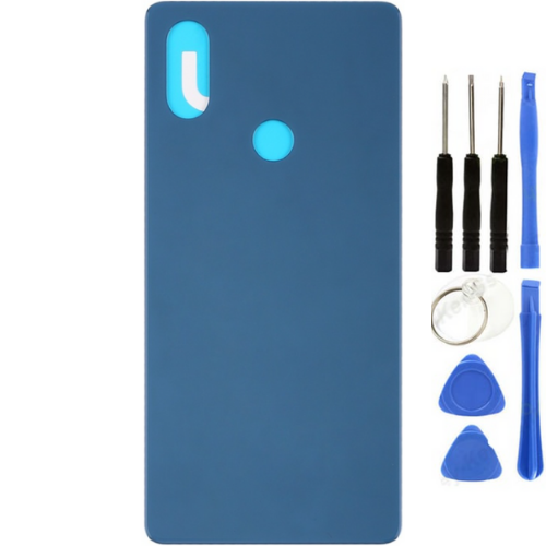 Xiaomi Mi 8 SE Uyumlu Arka Pil Kapağı Mavi + Tamir Seti