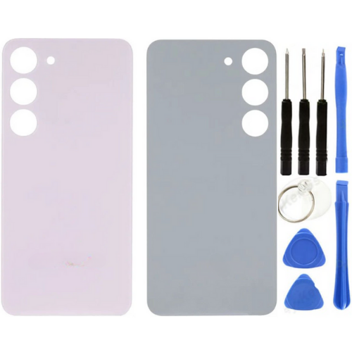 Samsung S23 Plus SM-S916 Uyumlu Arka Pil Kapağı Pembe + Tamir Seti