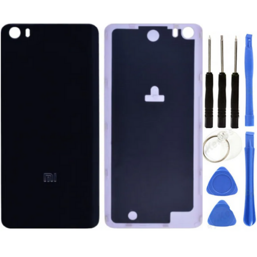 Xiaomi Mi 5 Uyumlu Arka Pil Kapağı Siyah + Tamir Seti