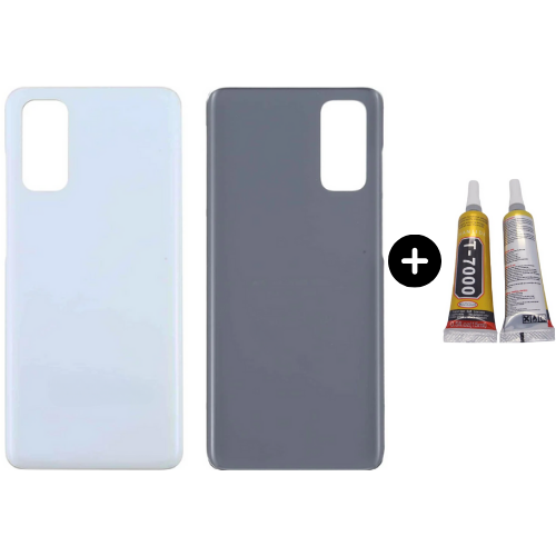 Samsung S20 SM-G981 Uyumlu Arka Pil Kapağı Beyaz + B7000