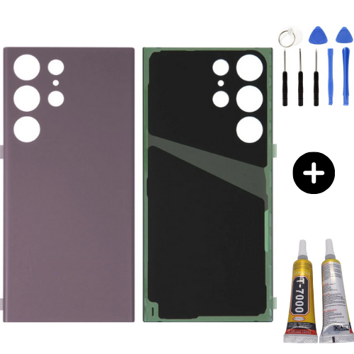 Samsung S23 Ultra SM-S918 Uyumlu Arka Pil Kapağı Pembe + Montaj Seti