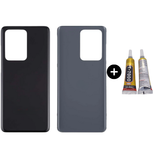Samsung S20 SM-G981 Uyumlu Arka Pil Kapağı Siyah + B7000