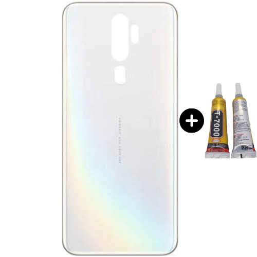 Oppo A9 2020 Uyumlu Arka Pil Kapağı Beyaz + B7000