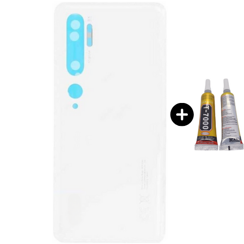 Xiaomi Mi Note 10 Pro Uyumlu Arka Pil Kapağı Beyaz + B7000